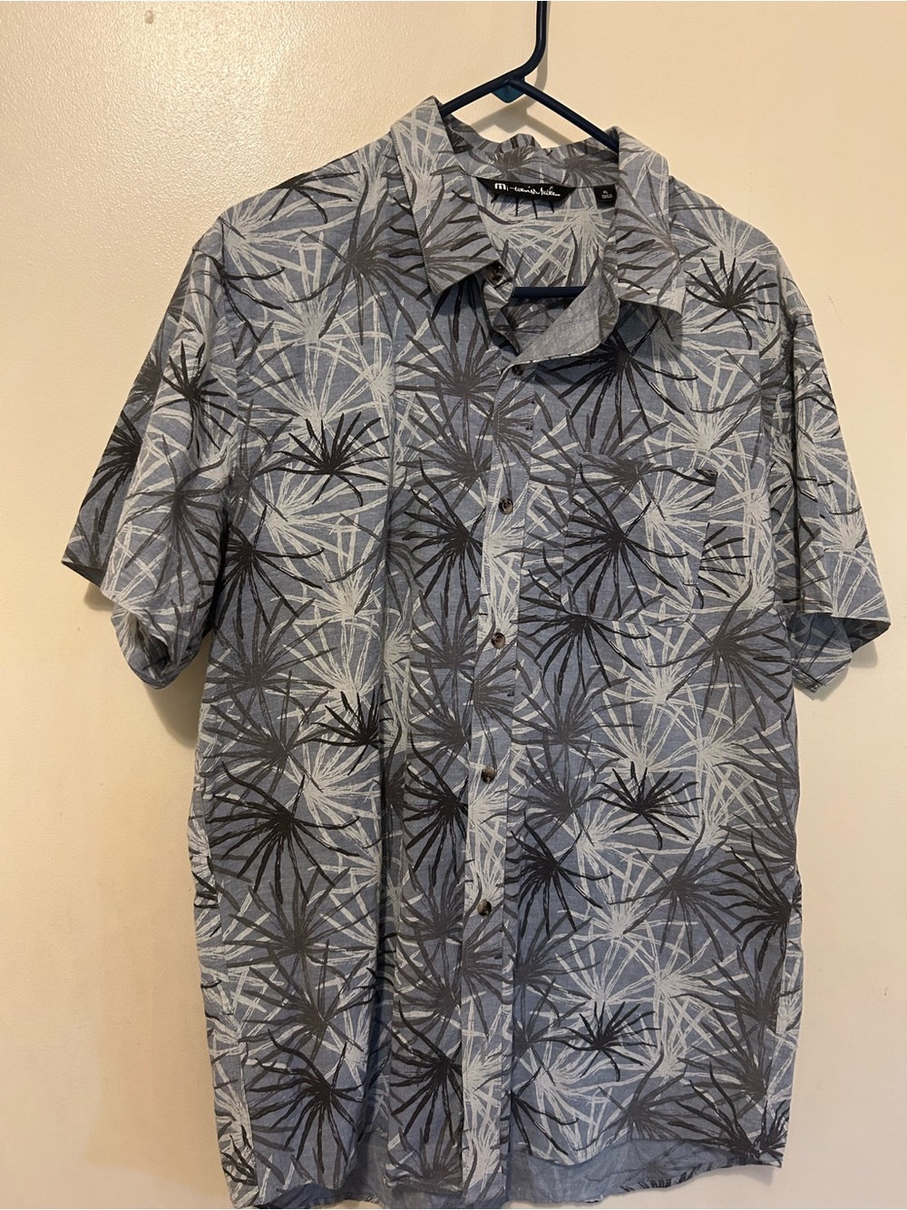 Travis Mathew Palm-Print Short Sleeve XL Multicolor Poly Cotton Spandex - Picture 3 of 8